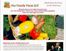 Tablet Screenshot of ourfamilyfarmllc.com